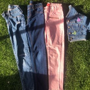 Bundle of jeans w/ jean jacket